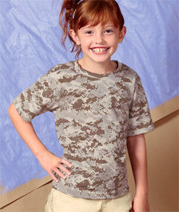 2206 Code V Youth Camouflage Cotton T-Shirt Sand Digital