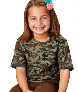 2206 Code V Youth Camouflage Cotton T-Shirt Green Digital