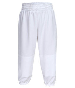 2299 Badger Youth Pull Up Polyester Baseball Pant White