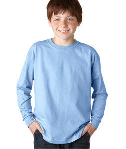 2400B Gildan Youth Ultra CottonLong-Sleeve T-Shirt Light Blue