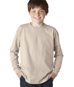 2400B Gildan Youth Ultra CottonLong-Sleeve T-Shirt Sand