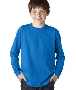 2400B Gildan Youth Ultra CottonLong-Sleeve T-Shirt Sapphire