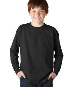 2400B Gildan Youth Ultra CottonLong-Sleeve T-Shirt Black