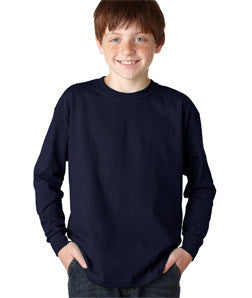 2400B Gildan Youth Ultra CottonLong-Sleeve T-Shirt Navy