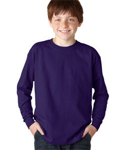 2400B Gildan Youth Ultra CottonLong-Sleeve T-Shirt Purple