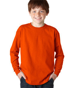 2400B Gildan Youth Ultra CottonLong-Sleeve T-Shirt Orange