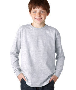 2400B Gildan Youth Ultra CottonLong-Sleeve T-Shirt Ash (99/1)