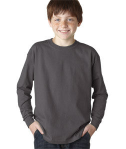 2400B Gildan Youth Ultra CottonLong-Sleeve T-Shirt Charcoal