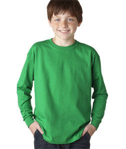 2400B Gildan Youth Ultra CottonLong-Sleeve T-Shirt Irish Green