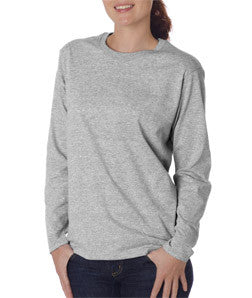 2400L Gildan Ladies' Ultra CottonLong-Sleeve T-Shirt Sport Grey (90/10)