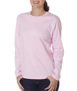 2400L Gildan Ladies' Ultra CottonLong-Sleeve T-Shirt Light Pink