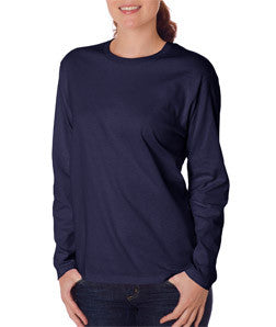 2400L Gildan Ladies' Ultra CottonLong-Sleeve T-Shirt Navy