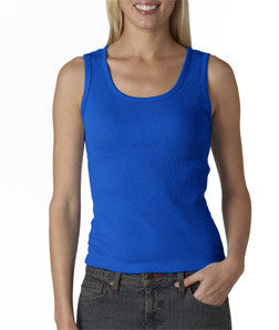2415 Anvil Ladies' 2x1 Rib Tank Top Royal