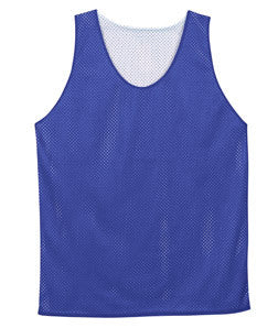 2529 Badger Youth Mesh Reversible Poly Tank Royal/ White