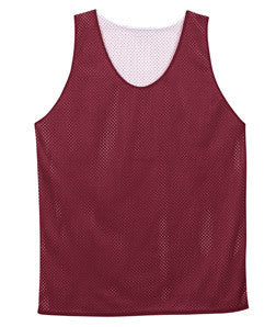2529 Badger Youth Mesh Reversible Poly Tank Cardinal/ White