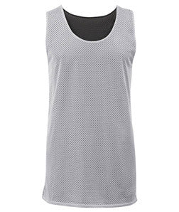 2529 Badger Youth Mesh Reversible Poly Tank Silver/ Black