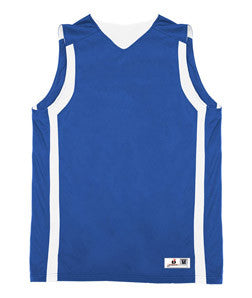2551 Badger Youth B-Slam Reversible Basketball Tank Royal/ White