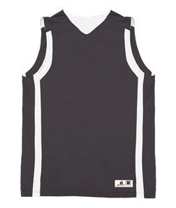 2551 Badger Youth B-Slam Reversible Basketball Tank Graphite/ White