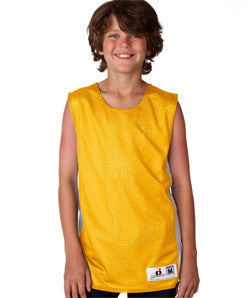 2559 Badger Youth Challenger Reversible Poly Mesh Tank Gold/ White
