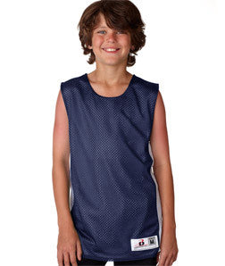 2559 Badger Youth Challenger Reversible Poly Mesh Tank Navy/ White