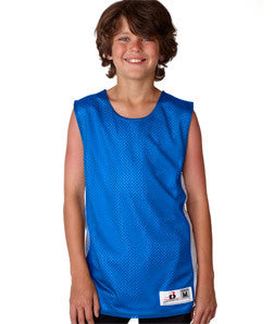 2559 Badger Youth Challenger Reversible Poly Mesh Tank Royal/ White