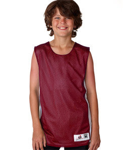 2559 Badger Youth Challenger Reversible Poly Mesh Tank Maroon/ White