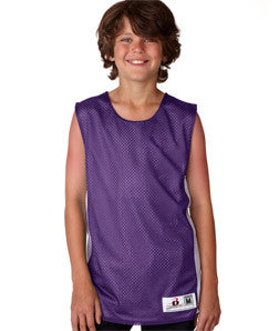 2559 Badger Youth Challenger Reversible Poly Mesh Tank Purple/ White
