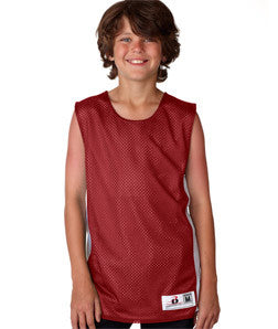 2559 Badger Youth Challenger Reversible Poly Mesh Tank Cardinal/ White