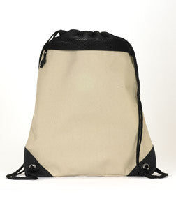 2562 UltraClub® Polyester Foam Mesh Drawstring Pack Light Tan
