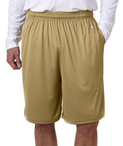 4119 Badger Adult 10" B-Core Performance Shorts With Pocket Vegas Gold