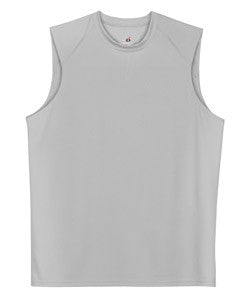 4130 Badger Sleeveless B-Dry Tee Silver