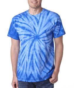 67 Gildan Tie-Dye Adult Vat-Dyed Cyclone Tee Royal