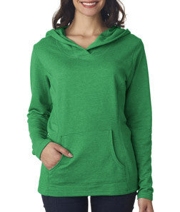 72500L Anvil Ladies' Hooded French Terry Fleece Heather Green