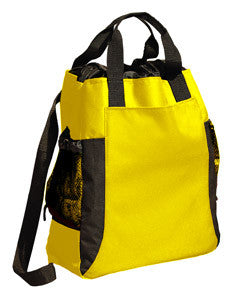 7291 UltraClub® Backpack Tote Yellow/  Black