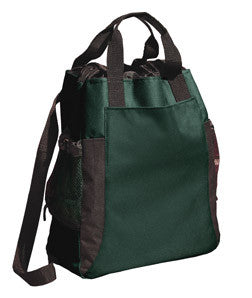 7291 UltraClub® Backpack Tote Forest/ Black