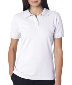 7500L UltraClub® Ladies' Classic Platinum Polo White