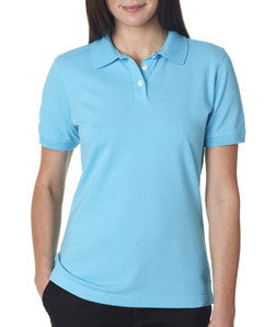7500L UltraClub® Ladies' Classic Platinum Polo Ocean Blue