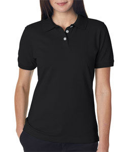 7500L UltraClub® Ladies' Classic Platinum Polo Black