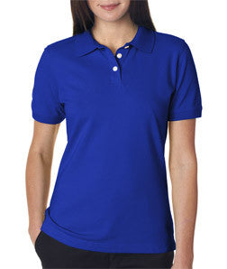 7500L UltraClub® Ladies' Classic Platinum Polo University Blue