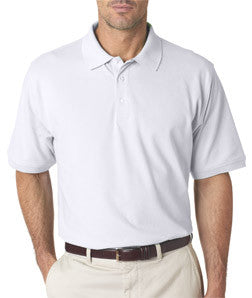 7500 UltraClub® Men's Classic Platinum Polo White