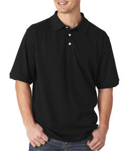 7500 UltraClub® Men's Classic Platinum Polo Black