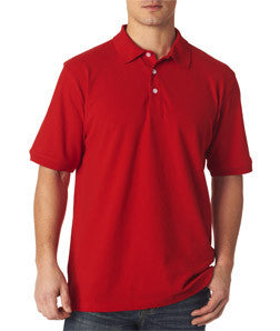 7500 UltraClub® Men's Classic Platinum Polo Varsity Red