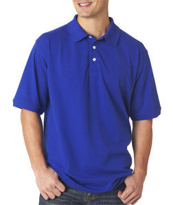 7500 UltraClub® Men's Classic Platinum Polo University Blue