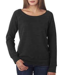 7501 Bella + Canvas Ladies' Sponge Fleece Wide Neck Sweatshirt Black