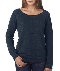 7501 Bella + Canvas Ladies' Sponge Fleece Wide Neck Sweatshirt Navy