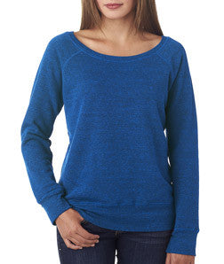 7501 Bella + Canvas Ladies' Sponge Fleece Wide Neck Sweatshirt True Royal