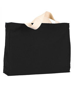 750 Bayside Medium Gusset Cotton Canvas Tote Black