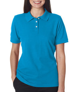 7510L UltraClub® Ladies' Platinum Honeycomb Piqué Polo Coast