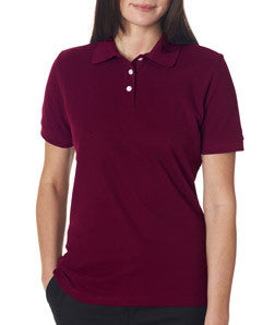 7510L UltraClub® Ladies' Platinum Honeycomb Piqué Polo Wine