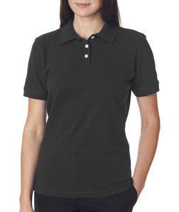 7510L UltraClub® Ladies' Platinum Honeycomb Piqué Polo Charcoal